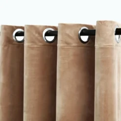 Pimennysverhot renkailla 2 kpl sametti beige 140x175 cm