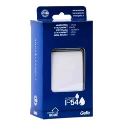 Pistorasia Gelia Connect 2 Home, 1-osainen, 16A, IP54, pinta-asennus, valkoinen