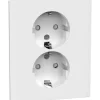 Pistorasia Gelia Connect 2 Home, 2-osainen, 16A, maadoitettu, uppo-asennus, valkoinen