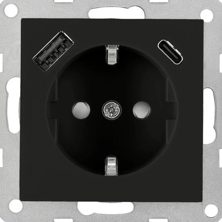 Pistorasia 1-osainen Tamcontrol Visio S 1x USB-C ja 1x USB-A - eri värejä