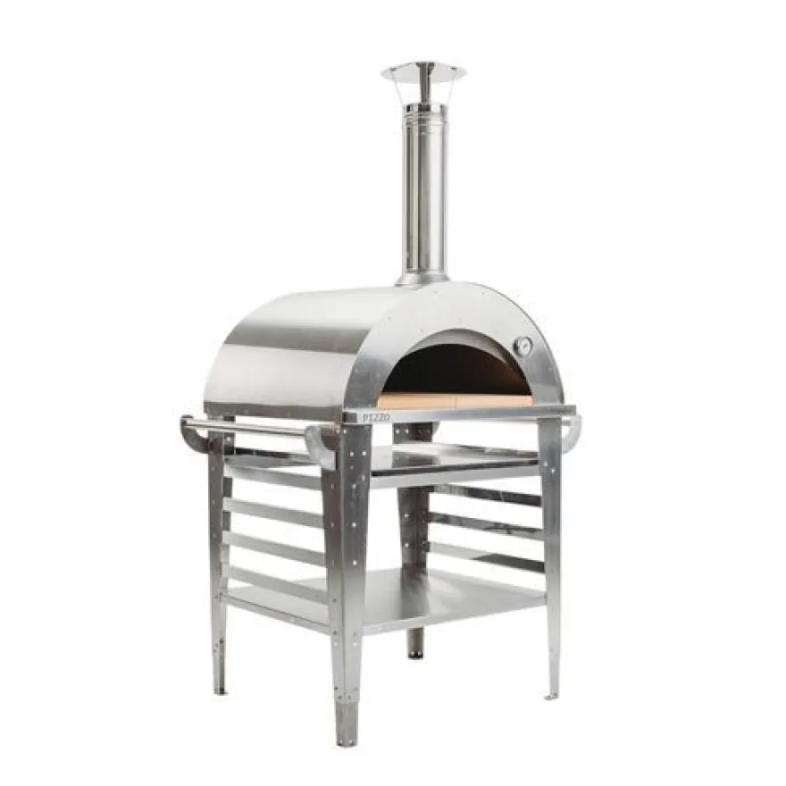 Pizzauuni GrillSymbol Pizzo Inox, jalustalla, 100x81x182cm