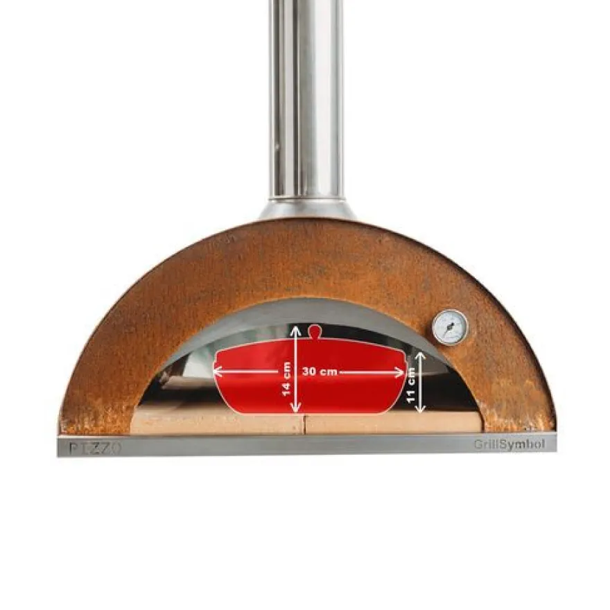 Pizzauuni GrillSymbol Pizzo XL, pöydällä, 180x81x182cm