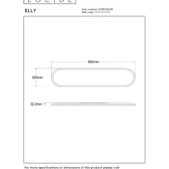 Plafondi Lucide Elly, 20x80cm, IP20, 36W,
