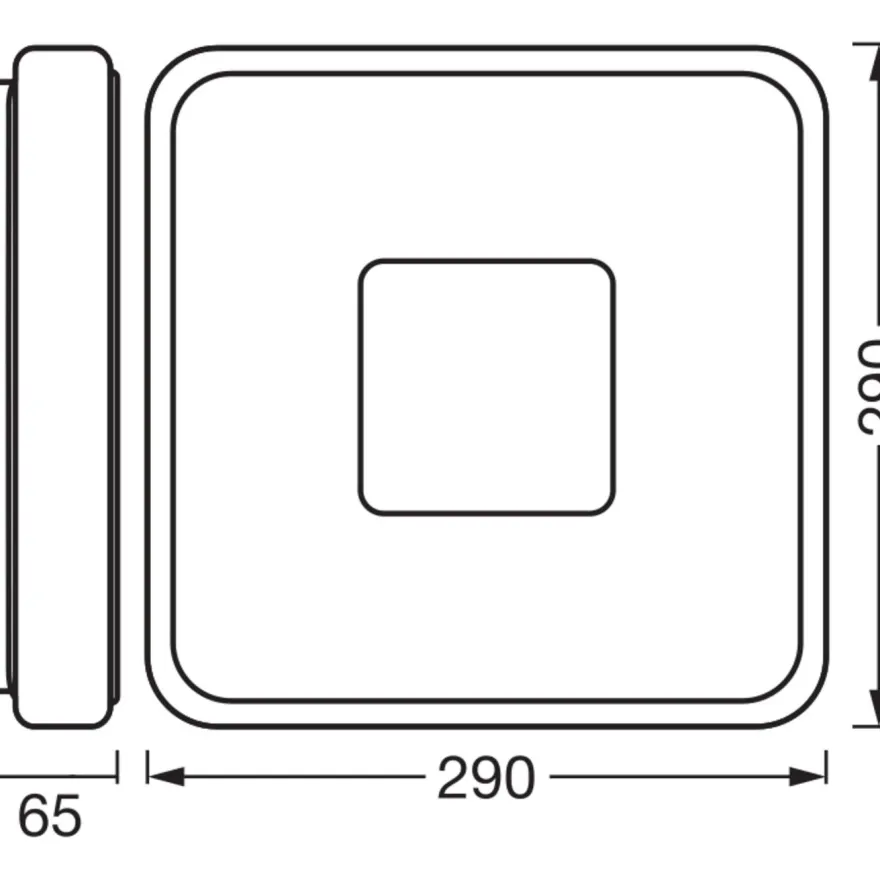 Plafondi Osram Orbis Piana 830 3000K Click DIM hopea, eri kokoja
