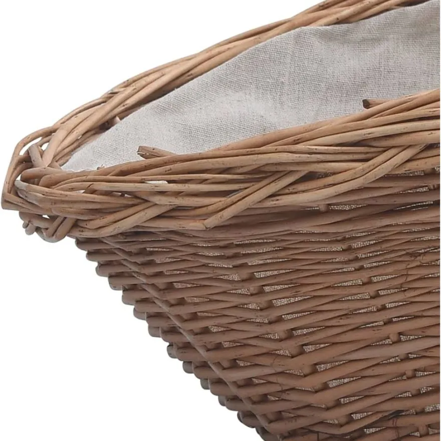 Polttopuukori kahvalla, 57x46,5x52cm, Brown Willow