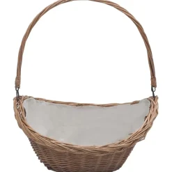 Polttopuukori kahvalla, 57x46,5x52cm, Brown Willow