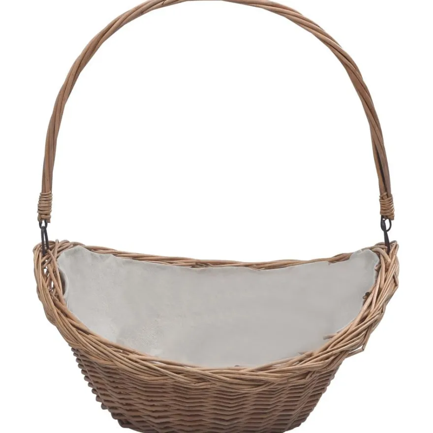 Polttopuukori kahvalla, 57x46,5x52cm, Brown Willow