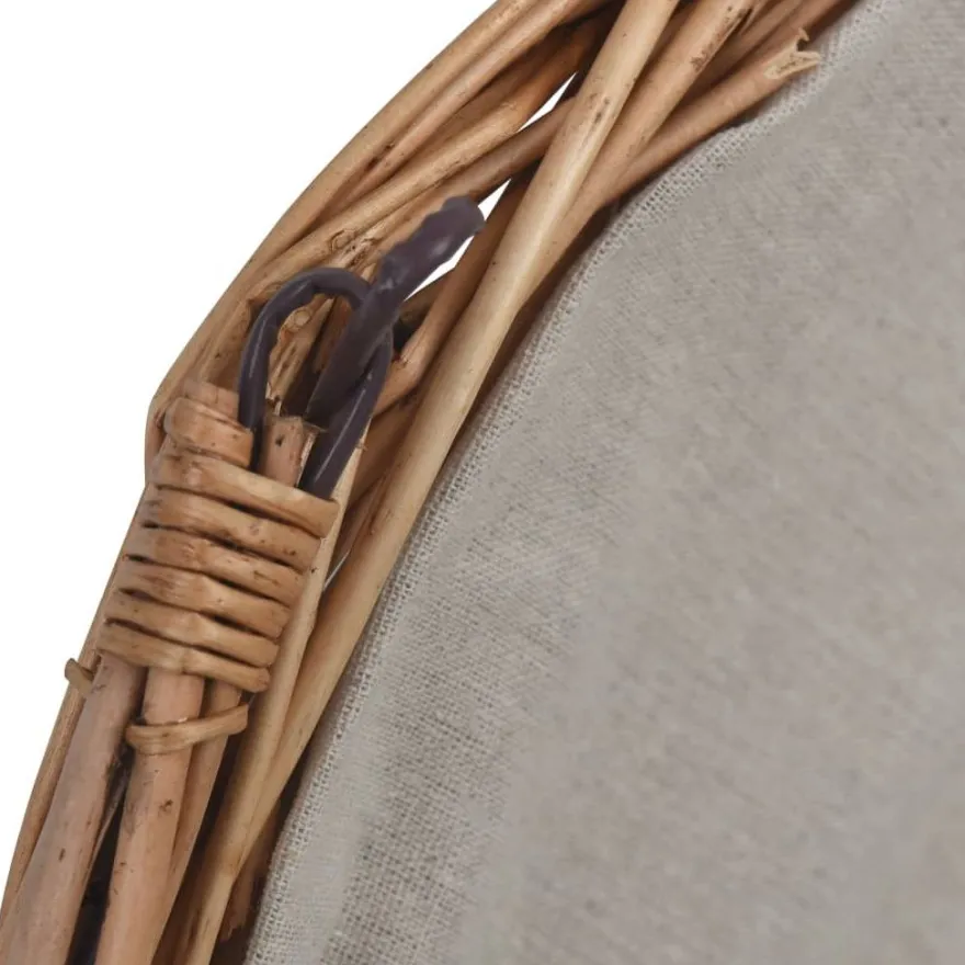 Polttopuukori kahvalla, 57x46,5x52cm, Brown Willow