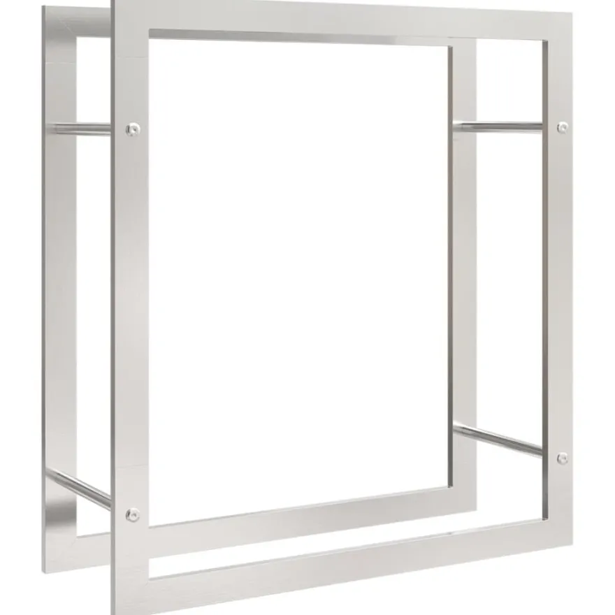 Polttopuuteline 80x28x86 cm ruostumaton teräs