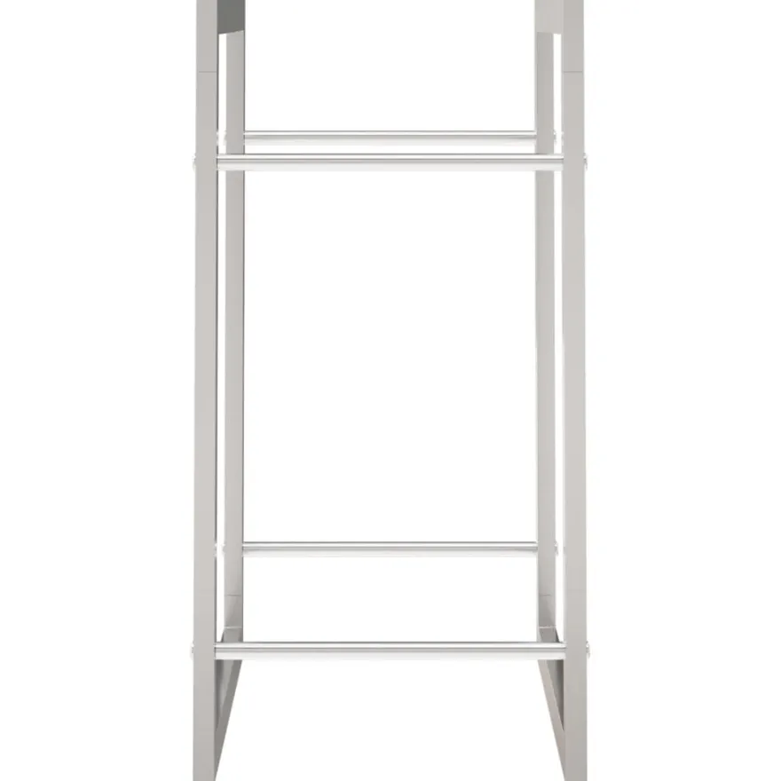 Polttopuuteline 80x28x86 cm ruostumaton teräs