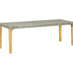 Polyrottinkinen puutarhapenkki 80 cm harmaa