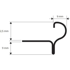 Porraskulmalista Progress Profiles Prostyle, 2,7m, 12,5mm, kiiltävä rst