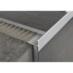 Porraskulmalista Progress Profiles Protermstep ALL, 12,5mm, 2,7m, anodisoitu alumiini