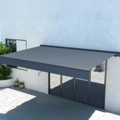 Puolikasettimarkiisi Lykke, 2,95x2,5 m, moottoroitu, tummanharmaa