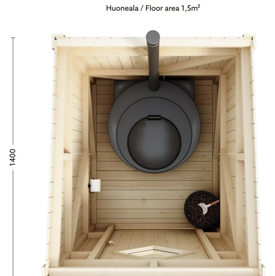 Puucee Luoman Esikko 1.68m² puuvalmis