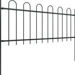 Puutarha-aita, kaarikärjillä, 1.7x1m, teräs, musta