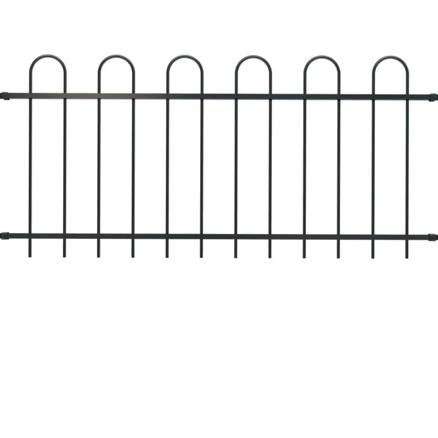 Puutarha-aita, kaarikärjillä, 1.7x1m, teräs, musta