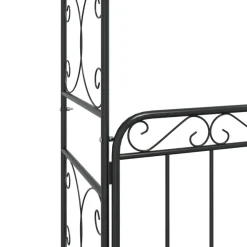 Puutarhakaari portilla 108x45x235 cm teräs musta