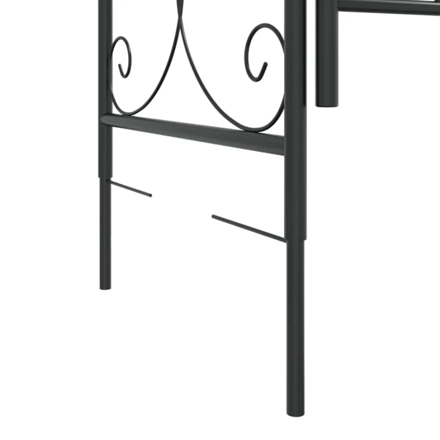 Puutarhakaari portilla 108x45x235 cm teräs musta