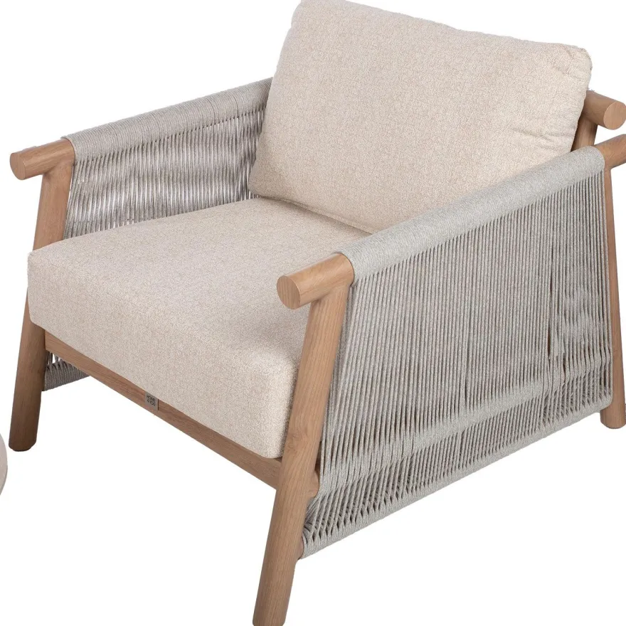Puutarhakalustesetti Home4You DIANA sohva, 2 nojatuolia ja 2 pöytää, beige