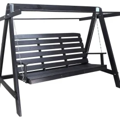 Puutarhakeinu katoksella Baltic Garden Pelle 165cm musta