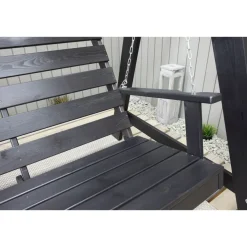 Puutarhakeinu katoksella Baltic Garden Pelle 165cm musta