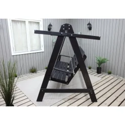Puutarhakeinu katoksella Baltic Garden Pelle 165cm musta