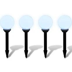 Puutarhan polkuvalaisin aurinkovoima pallo led 15 cm 4 kpl