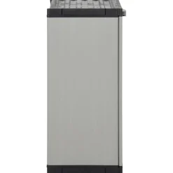 Puutarhan roskiskaappi harmaa ja musta 68x40x85 cm PP