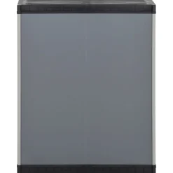 Puutarhan roskiskaappi harmaa ja musta 68x40x85 cm PP