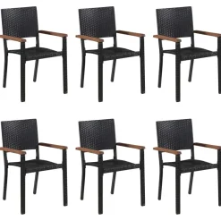 Puutarhan ruokailuryhmä, musta, eri kokoa (05733)