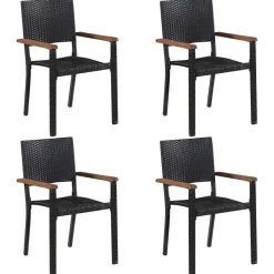 Puutarhan ruokailuryhmä musta, eri kokoja (05707)