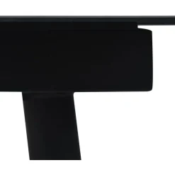 Puutarhan ruokapöytä musta 190x90x74 cm teräs ja lasi