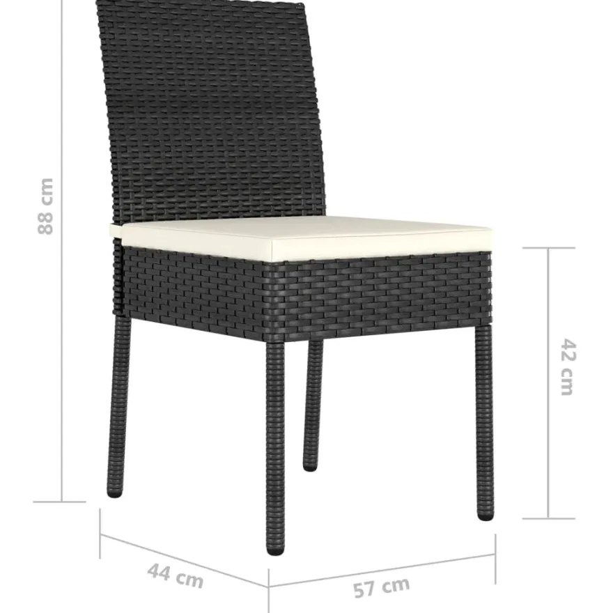 Puutarhan ruokatuolit, polyrottinki, eri värejä/pakkauskokoja