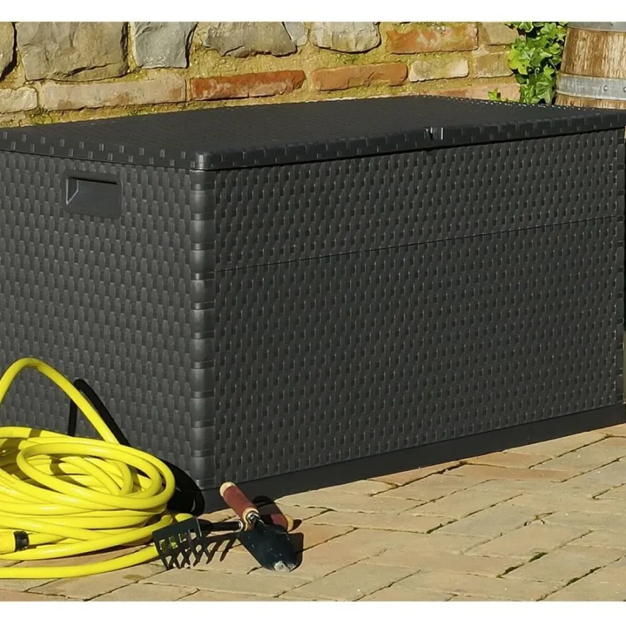 Puutarhan säilytyslaatikko, 120x56x63 cm, antrasiitti