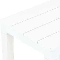 Puutarhapenkit 2 kpl, valkoinen muovi