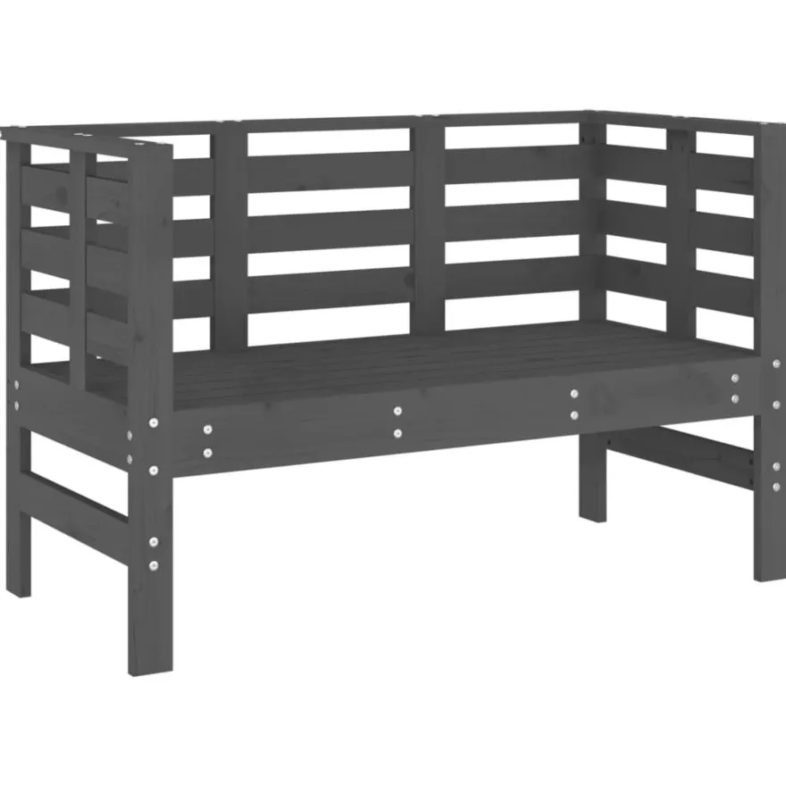 Puutarhapenkki harmaa 111,5x53x71 cm, mänty
