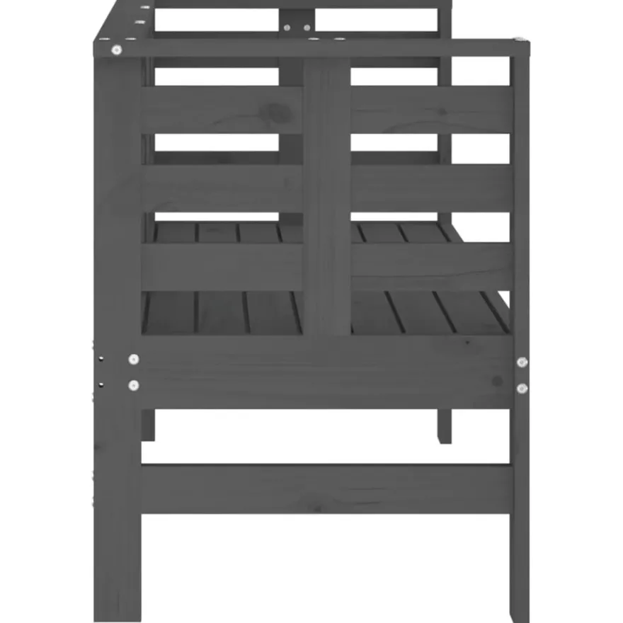 Puutarhapenkki harmaa 111,5x53x71 cm, mänty