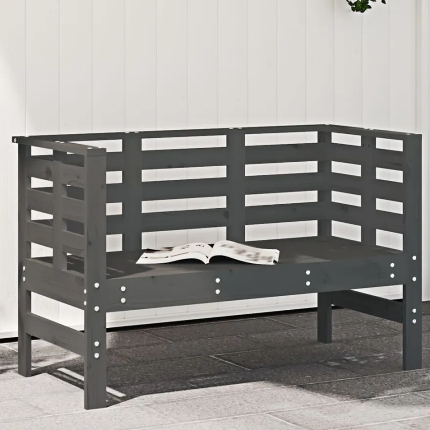 Puutarhapenkki harmaa 111,5x53x71 cm, mänty