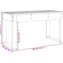 Puutarhapenkki hunajanruskea 80x38x45 cm, mänty