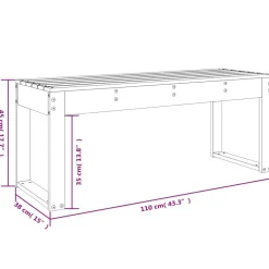 Puutarhapenkki hunajanruskea 110x38x45 cm, mänty