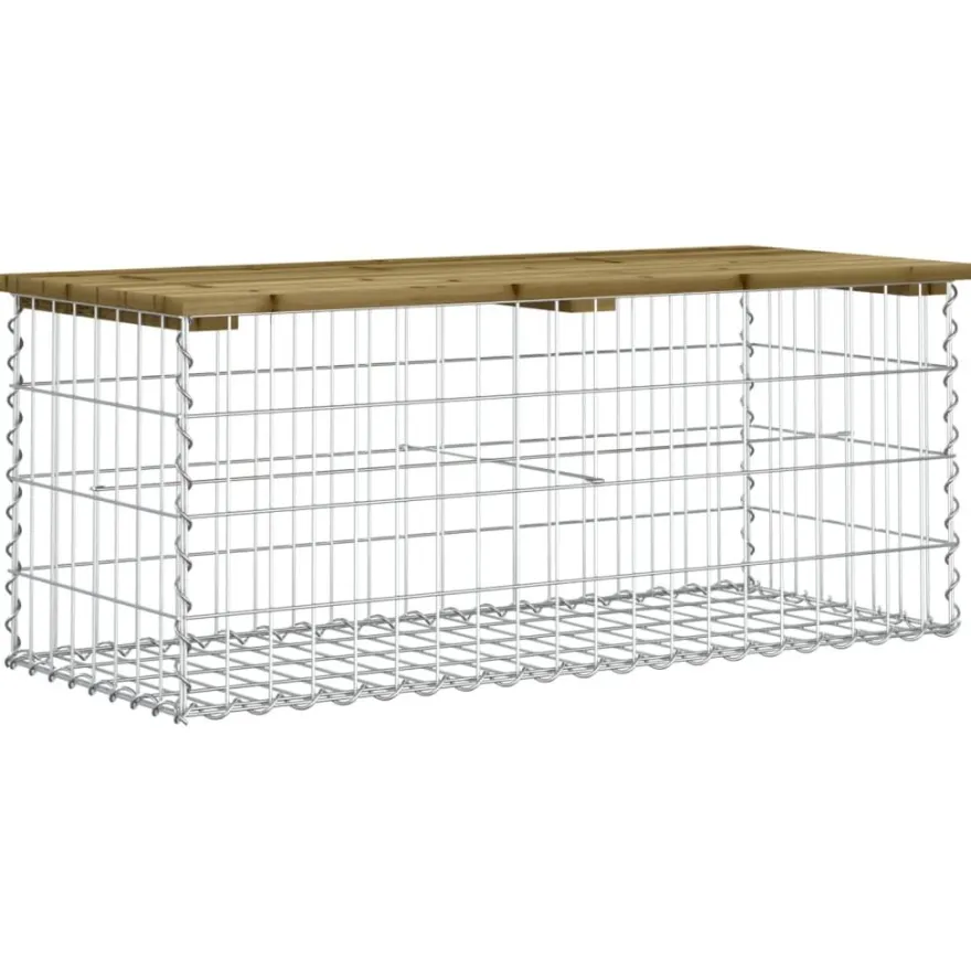 Puutarhapenkki kivikorilla 103x44x42 cm kyllästetty mänty