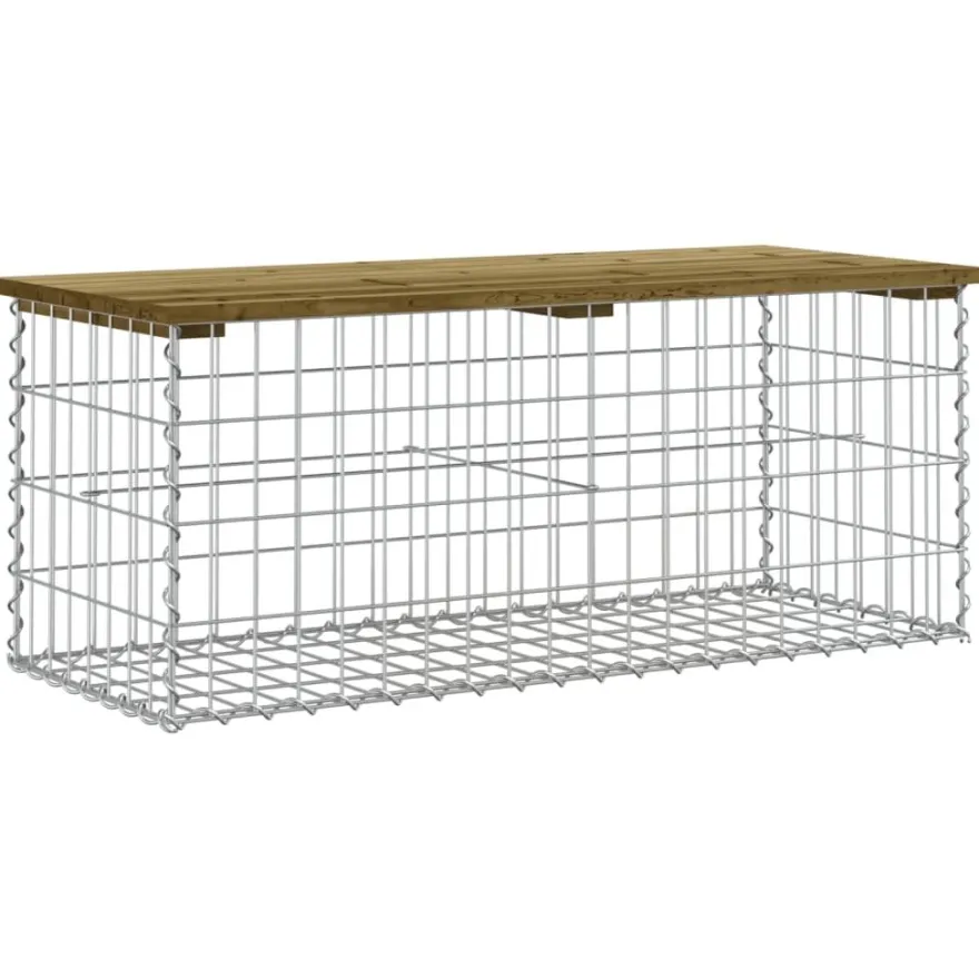 Puutarhapenkki kivikorilla 103x44x42 cm kyllästetty mänty
