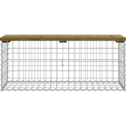 Puutarhapenkki kivikorilla 103x44x42 cm kyllästetty mänty