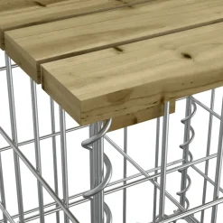 Puutarhapenkki kivikorilla 103x44x42 cm kyllästetty mänty