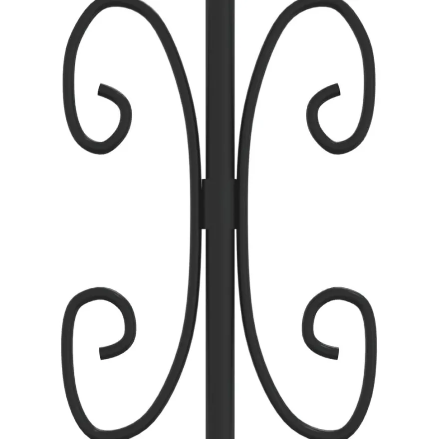 Puutarhaportti keihäskärjilä, 103-406x120-225cm, musta, eri kokoja