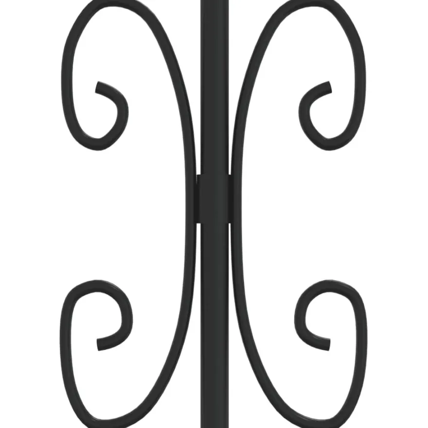Puutarhaportti keihäskärjilä, 103-406x120-225cm, musta, eri kokoja