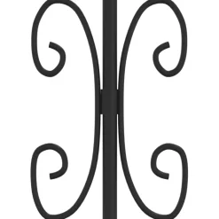Puutarhaportti keihäskärjilä, 103-406x120-225cm, musta, eri kokoja