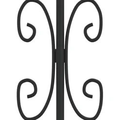 Puutarhaportti keihäskärjilä, 103-406x120-225cm, musta, eri kokoja