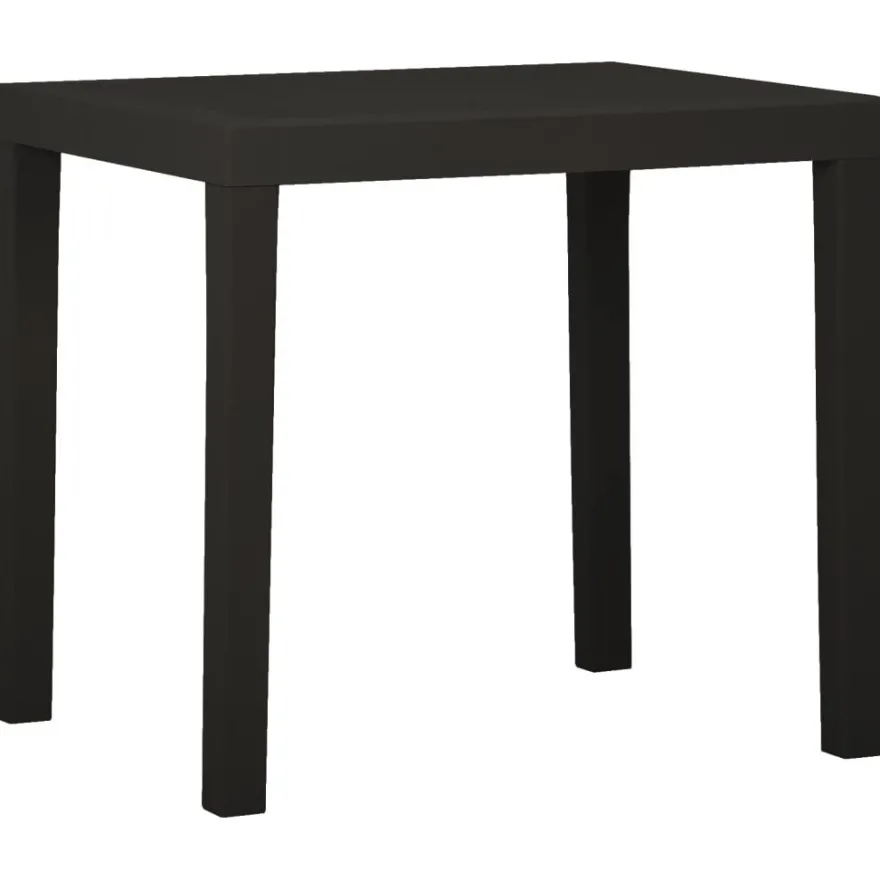 Puutarhapöytä antrasiitti 79x65x72 cm muovi